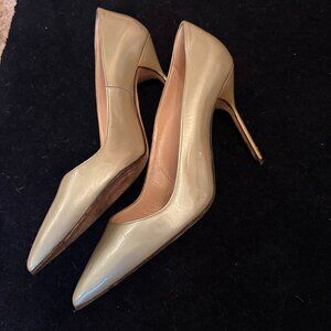 Silver Manolo Pumps - Patent Leather 37 / 7